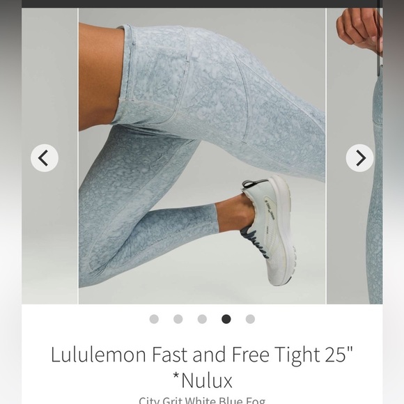 Lululemon Fast and Free Tight 25" *Nulux - Picture 2 of 8